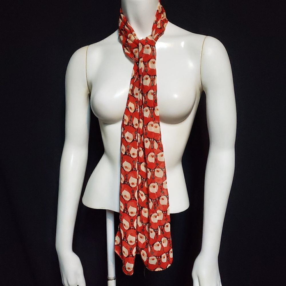 Red & Cream Santa Scarf - Picture 2 of 3
